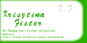 krisztina fister business card